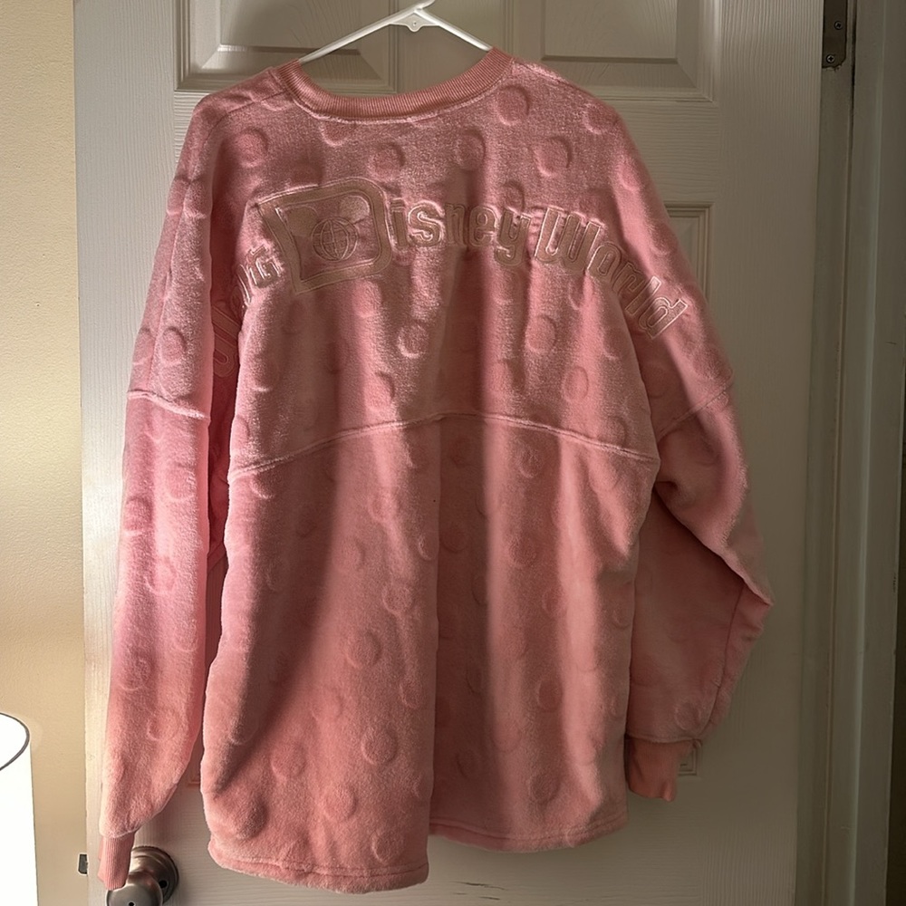 Disney World Pink Polka Dot Fleece Spirit Jersey - Picture 5 of 5